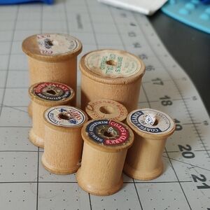 Vintage Wooden Thread Spools